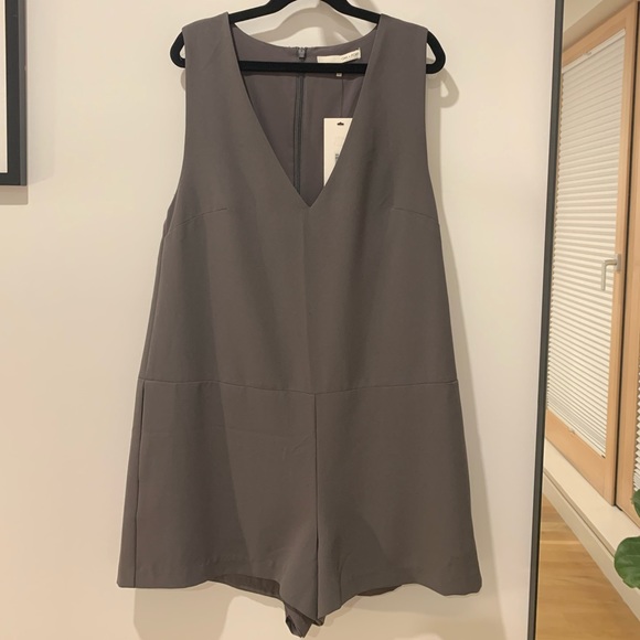 Oak & Fort Grey Romper XS NWT - Picture 1 of 8